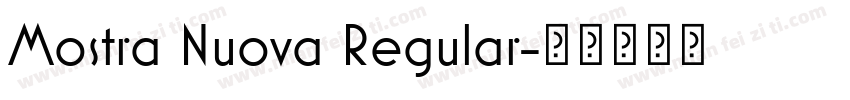 Mostra Nuova Regular字体转换